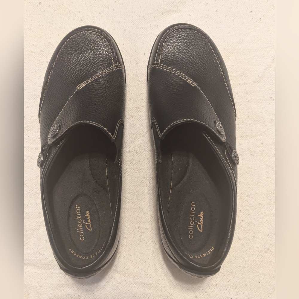 Clarks Ultimate Comfort size 8 Wide black shoes